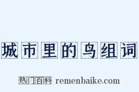 城市里的鸟组词是什么意思的图片